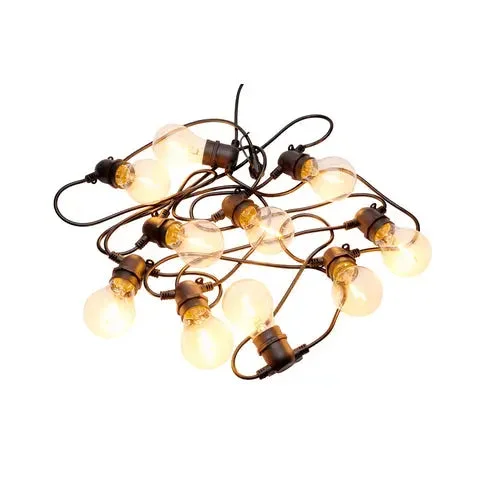 String Lights for Hotel Courtyard LightingSirius Tobias festival lights supplement set, clear