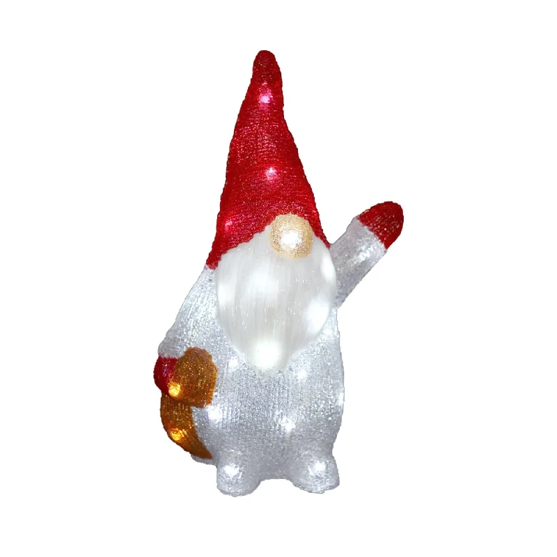 USB - Powered Salt Lamps for Easy ChargingAcrylic Red Santa Waving Hand Gonk - H40cm