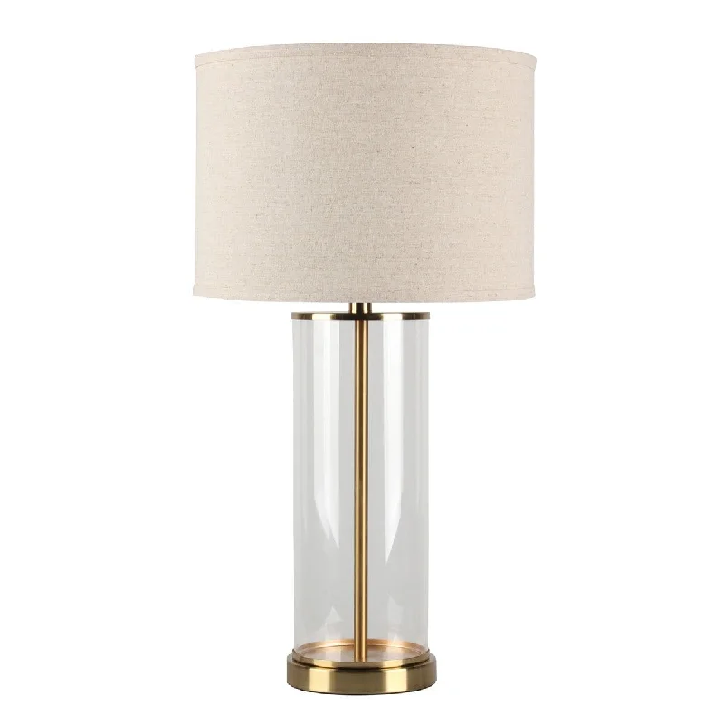 Salt Lamps for Guest Rooms to Add a Cozy TouchLeft Bank Table Lamp - Brass w Natural Shade