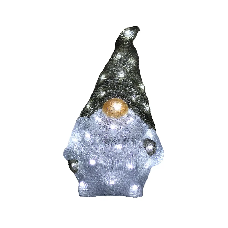 Salt Lamps for Art Studios to Set a Creative MoodAcrylic Grey Santa Gonk - H40cm