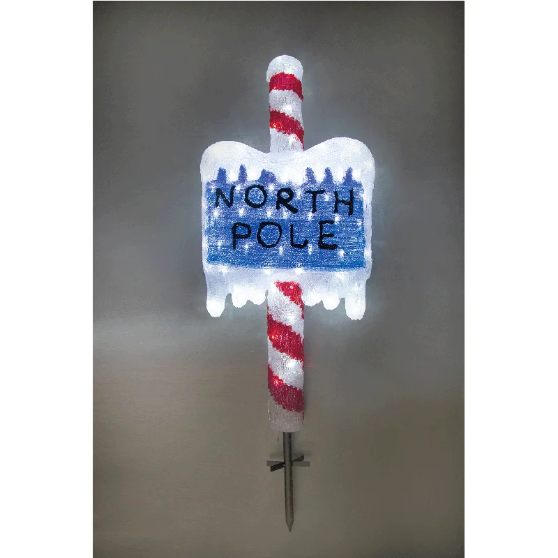 Pink Himalayan Salt Lamps for a Soothing HueAcrylic North Pole Sign w/ Metal Floor Sticker - H100cm