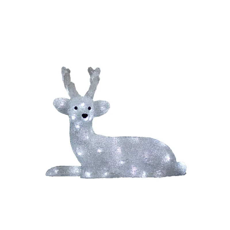 Purple Salt Lamps for a Mysterious AmbianceAcrylic Sitting Reindeer - H46cm