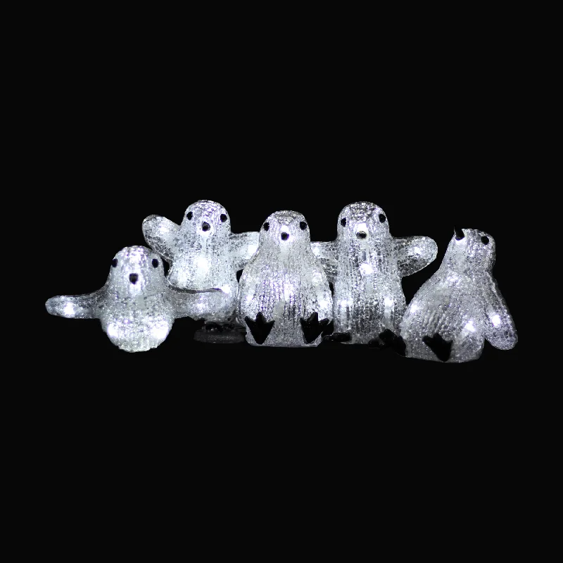 Salt Lamps for Office Stress ReductionAcrylic LED Baby Penguin (5pcs/set)