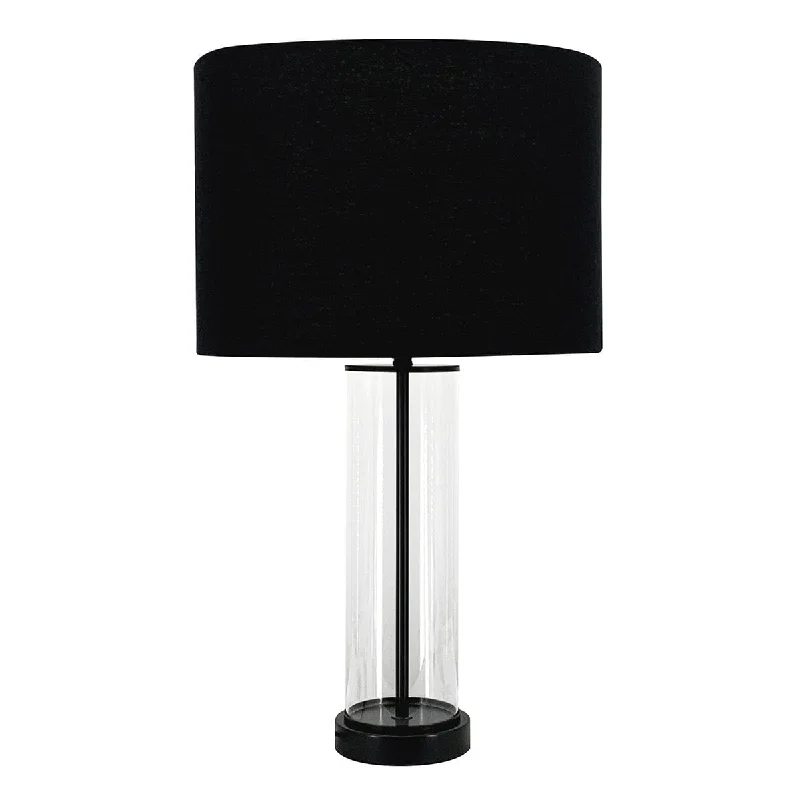 Salt Lamps with Built - in Essential Oil DiffusersEast Side Table Lamp - Black with Black Shade