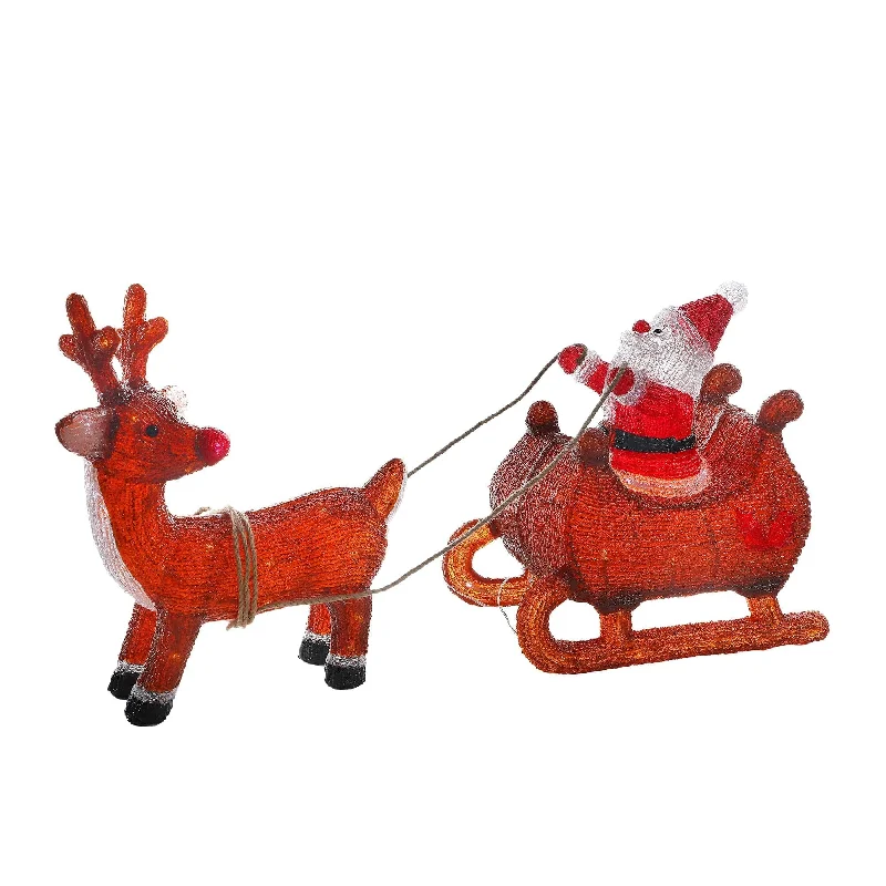 Salt Lamps for Holistic Health and WellnessAcrylic Santa Sleigh with Reindeer