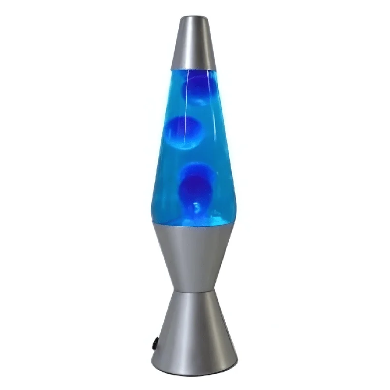 Hand - Carved Himalayan Salt Lamps for Home DecorLava Lamp Diamond Motion Large 37cm - Blue Blue