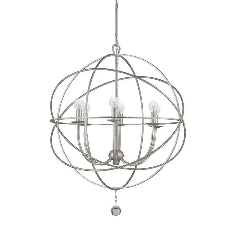 Chandeliers with Frosted Glass for a Softer Light DiffusionSolaris Six-Light Chandelier