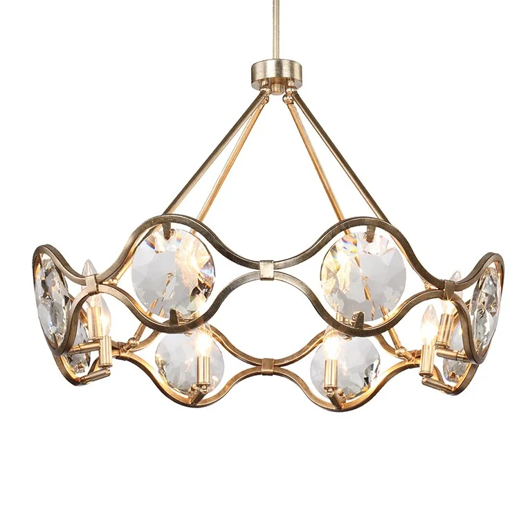 Chandeliers with Frosted Glass for a Softer Light DiffusionQuincy Eight-Light Chandelier