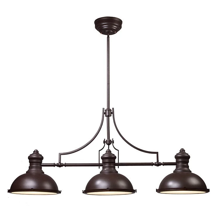 Chandeliers with Adjustable Height for Custom InstallationChadwick Three-Light Billiard Chandelier