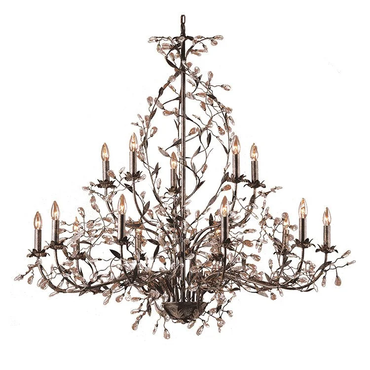 Chandeliers with Metal Frames in Gold FinishCirceo Fifteen-Light Two-Tier Chandelier