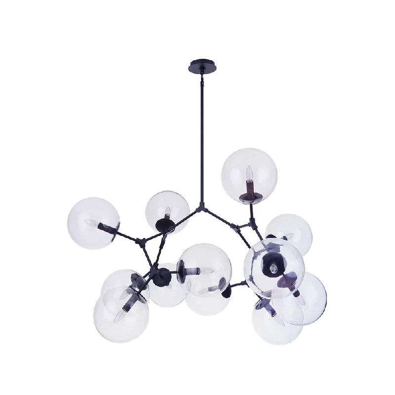 Chandeliers for Dining Rooms to Set the Mood for MealsEpiphany 12 Light Chandelier - Black