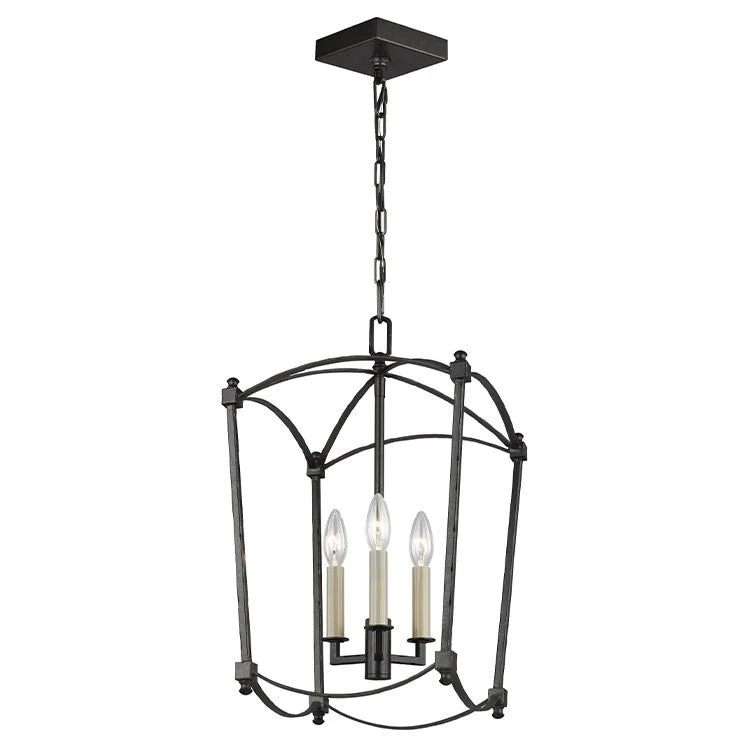 Chandeliers with Adjustable Height for Custom InstallationThayer Three-Light Chandelier