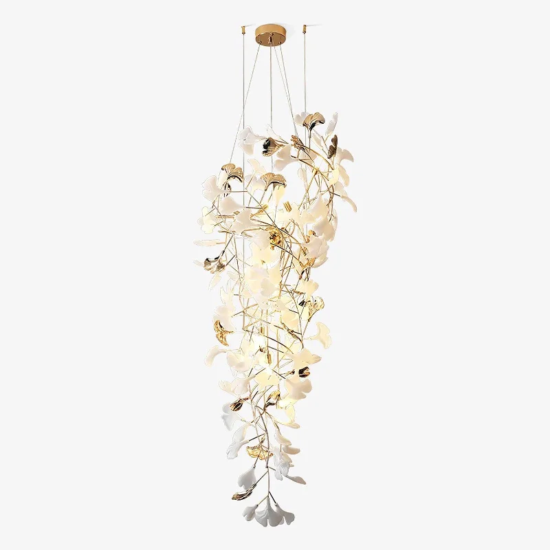 Chandeliers with Metal Frames in Copper FinishGingko Ojo Chandelier