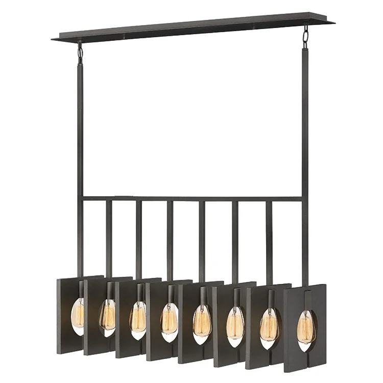 Chandeliers with Dimmable Lights for Ambiance ControlLudlow Eight-Light Linear Chandelier