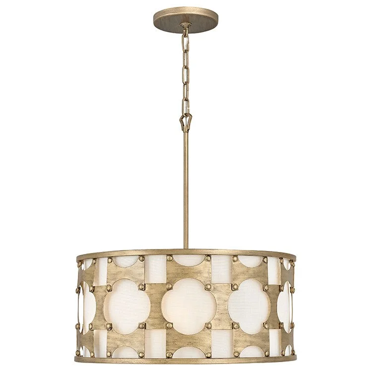 Chandeliers with Metal Frames in Silver FinishCarter Five-Light Drum Chandelier