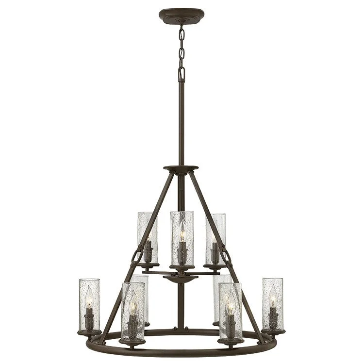 French Country Chandeliers with a Romantic AuraDakota Nine-Light Two-Tier Chandelier