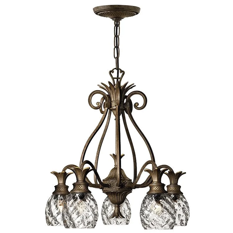 Industrial Iron Chandeliers for Loft - Inspired SpacesPlantation Five-Light Single-Tier Downlight Chandelier