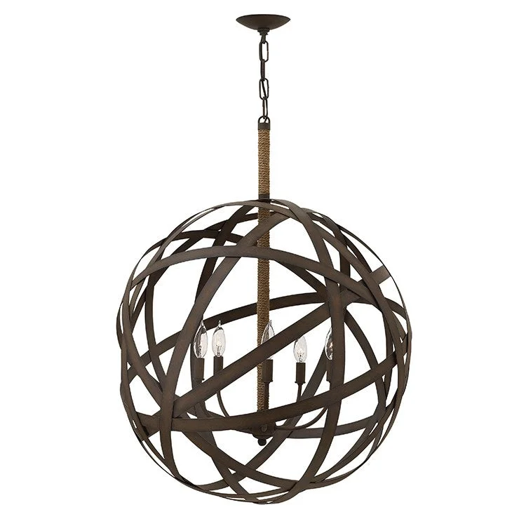 Chandeliers with Candle - Style Bulbs for a Classic AestheticCarson Five-Light Globe Pendant