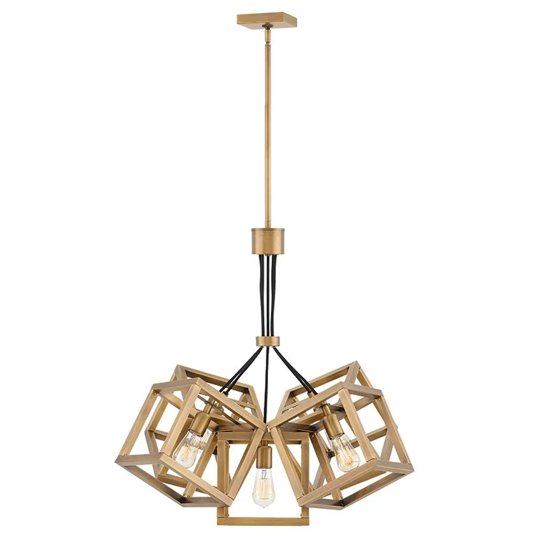 Chandeliers with Metal Frames in Gold FinishEnsemble Five-Light Single-Tier Chandelier