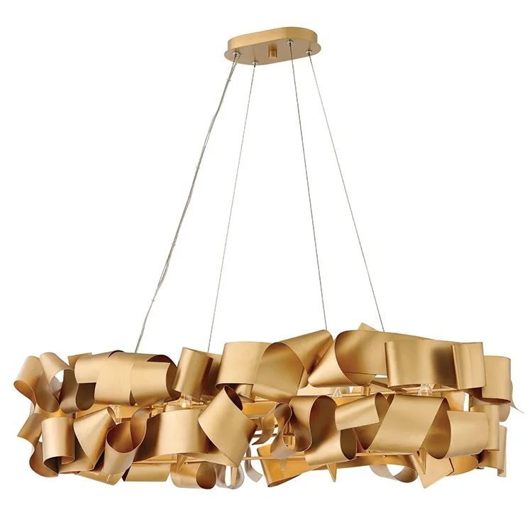 Chandeliers with Metal Frames in Bronze FinishDelfina Six-Light Linear Chandelier