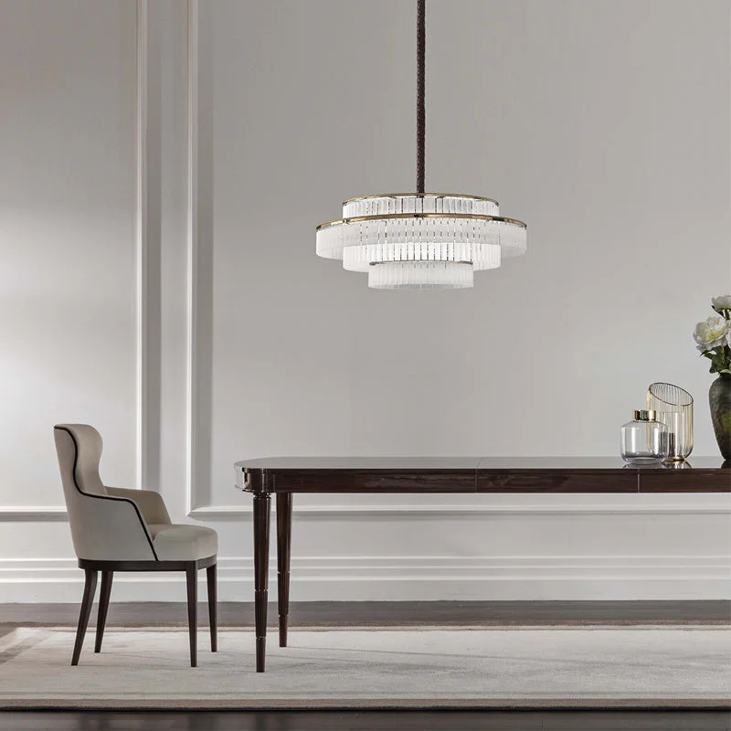 Chandeliers for Dining Rooms to Set the Mood for MealsItalian Tiered Glass Pendant