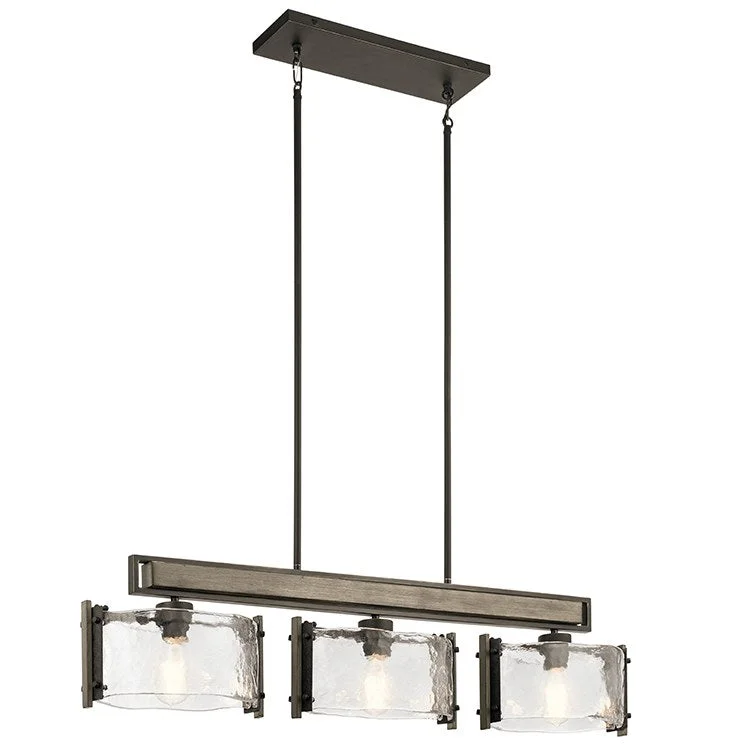 Chandeliers with Adjustable Arms for Directional LightingAberdeen Three-Light Linear Chandelier