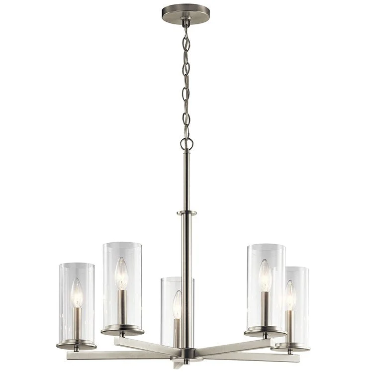 Chandeliers with Metal Frames in Black FinishCrosby Five-Light Chandelier