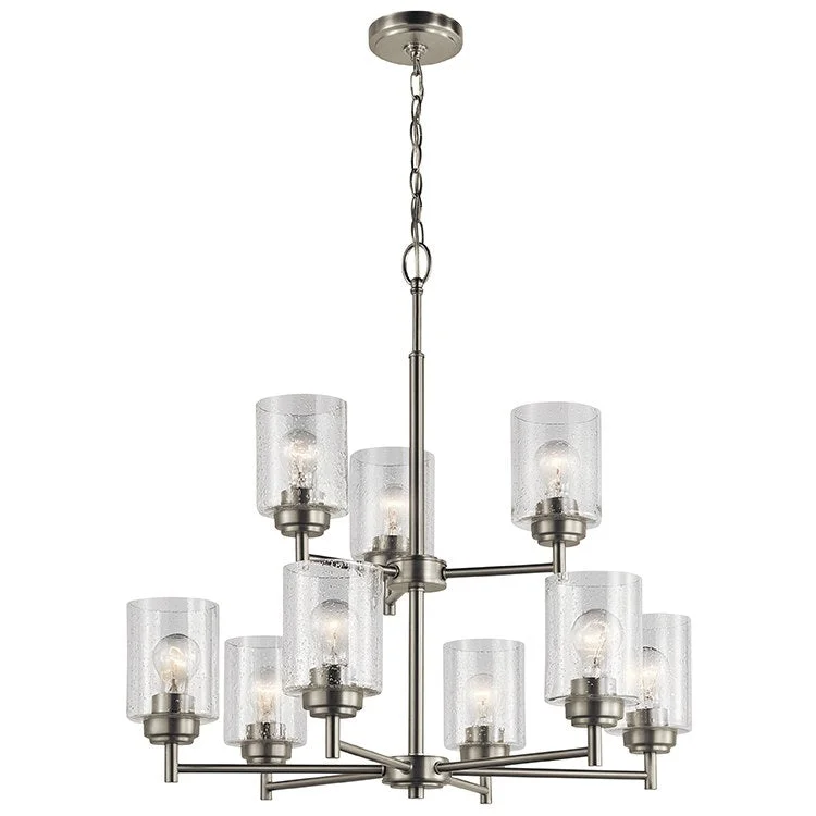 Mini Chandeliers for Adding Charm to Small SpacesWinslow Nine-Light Two-Tier Chandelier