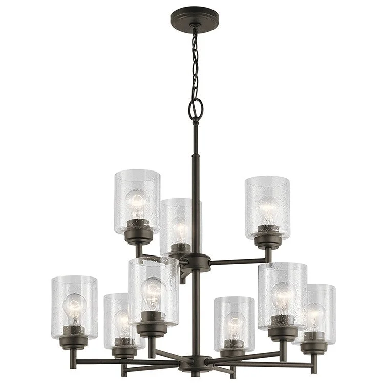 Chandeliers with Dimmable Lights for Ambiance ControlWinslow Nine-Light Two-Tier Chandelier