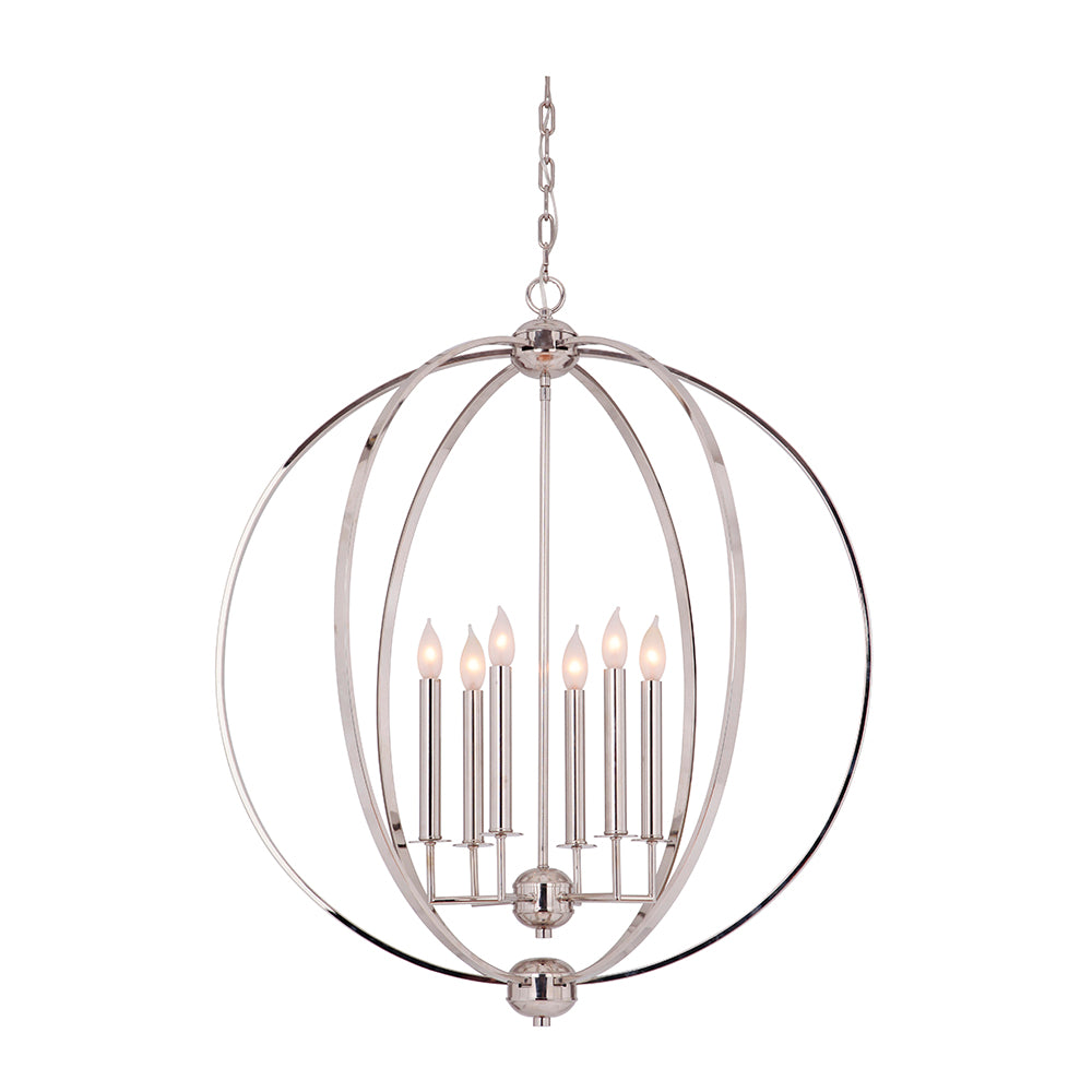 Large Chandeliers for Grand Halls and FoyersLucille Six Light Chandelier