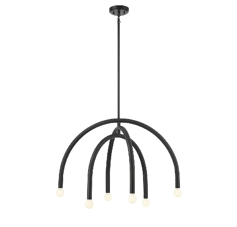 Minimalist Chandeliers for Sleek and Simple InteriorsSix Light Chandelier