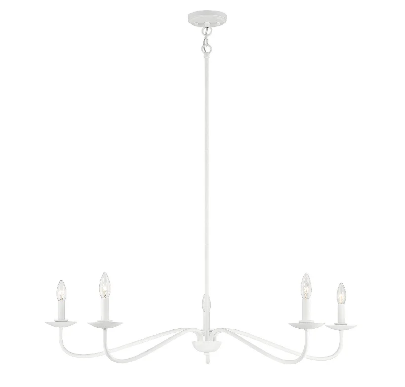 Chandeliers with Adjustable Height for Custom InstallationFive Light Chandelier