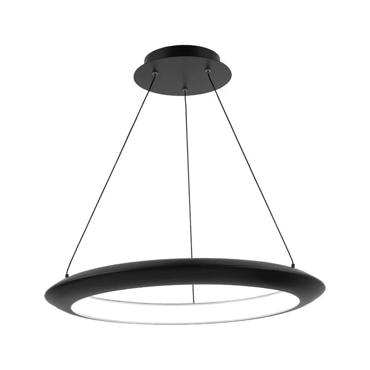 LED Chandeliers for Energy - Efficient LightingThe Ring Single-Light 24" LED Round Pendant 2700K