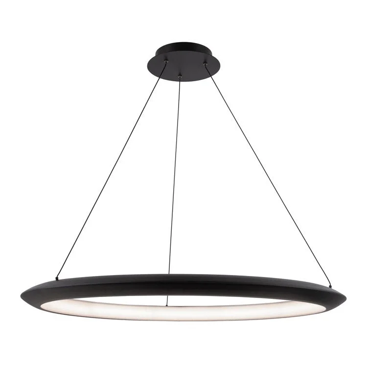 Chandeliers with Frosted Glass for a Softer Light DiffusionThe Ring Single-Light 36" LED Round Pendant 3000K