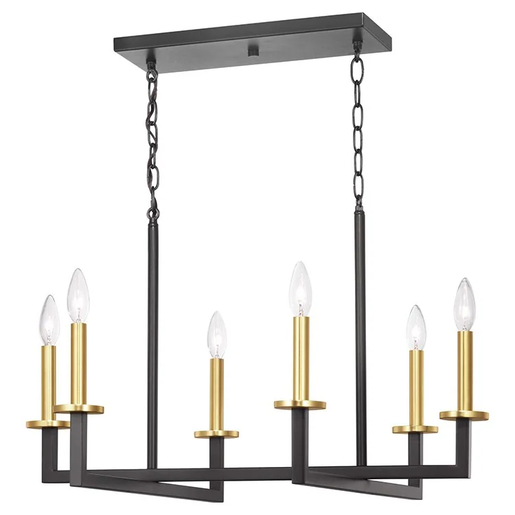 Chandeliers with Metal Frames in Gold FinishBlakely Six-Light Chandelier