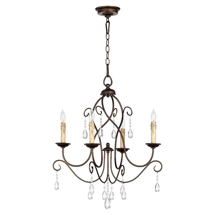 Chandeliers for Low Ceilings to Avoid OvercrowdingCilia Four-Light Chandelier