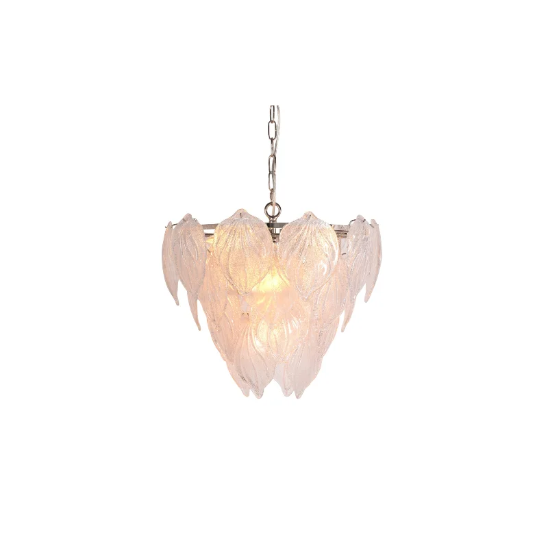 Chandeliers for Low Ceilings to Avoid OvercrowdingSand Frosted Leaf Chandelier