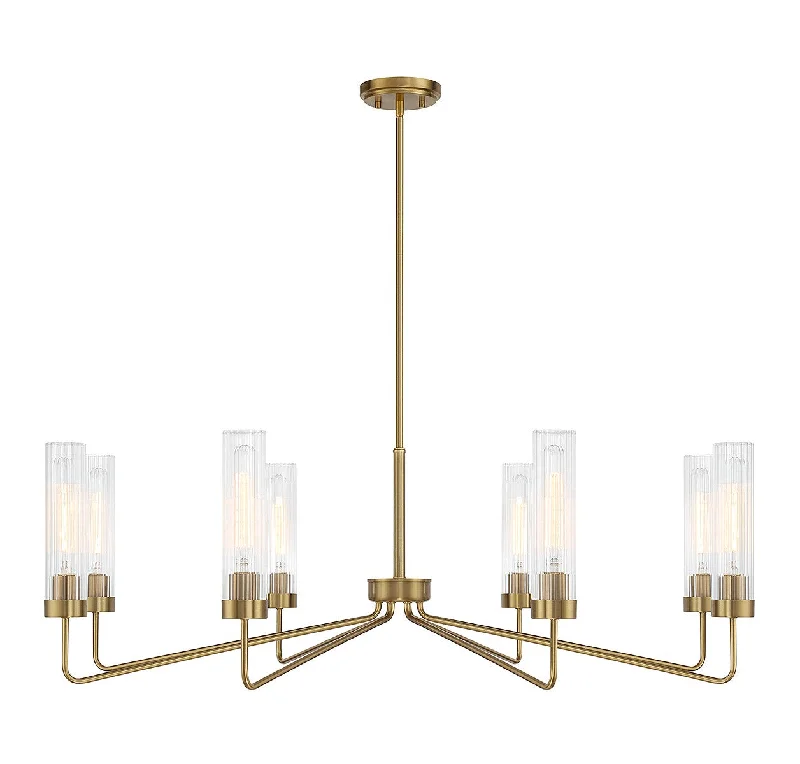 Chandeliers with Metal Frames in Copper FinishBaker Eight Light Chandelier