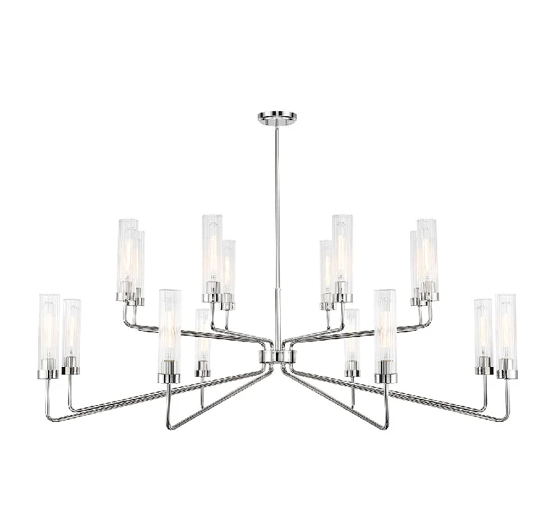 Chandeliers for High Ceilings to Fill Vertical SpaceBaker 16 Light Chandelier