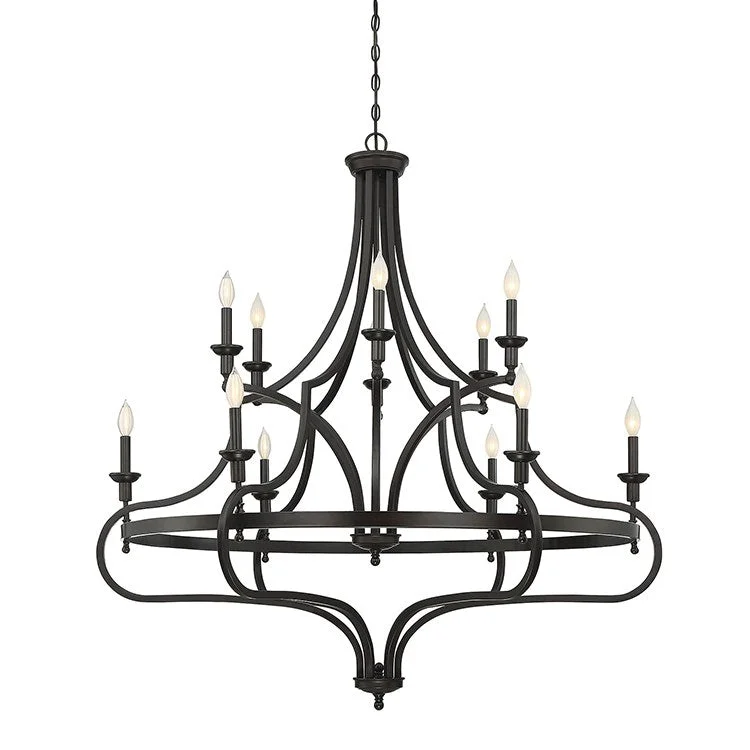 Traditional Brass Chandeliers for Classic InteriorsSheilds Twelve-Light Three-Tier Chandelier