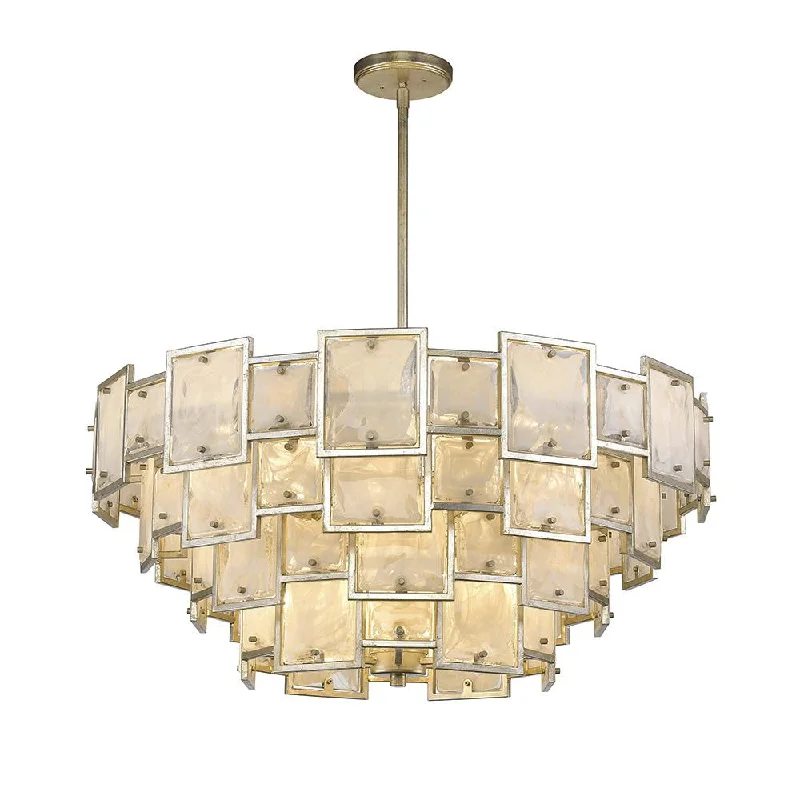 Chandeliers with Frosted Glass for a Softer Light DiffusionSkyler 16 Light Pendant - Silver Leaf