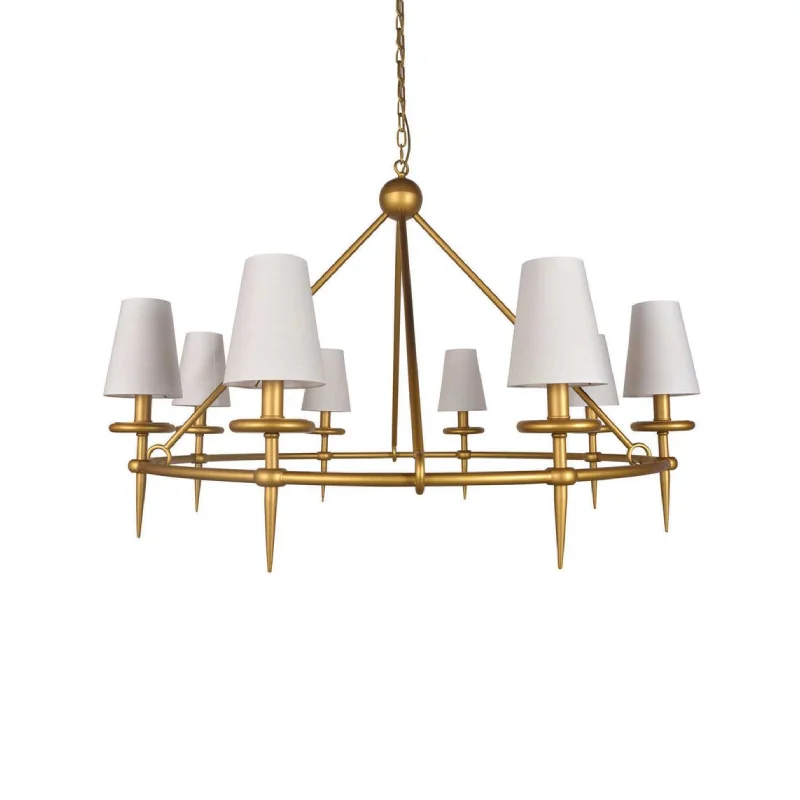 Rustic Wood Chandeliers for Country - Style HousesSleek Brushed Gold Chandelier