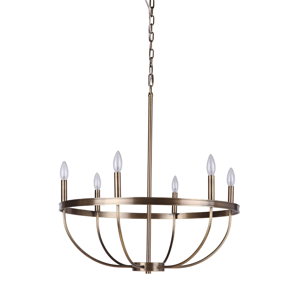 Mid - Century Modern Chandeliers for Vintage AppealUpland 6 Light Chandelier - Brass