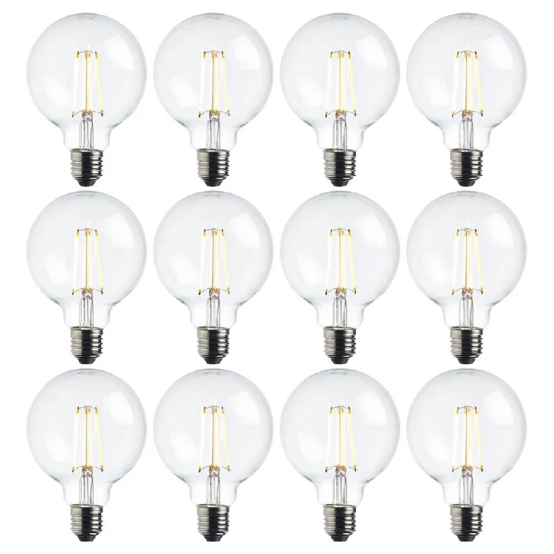  Way Switch Floor Lamp for Multiple Light Intensity Levels12 x E27 Warm White LED Filament Globe Light Bulb Dimmable 7W