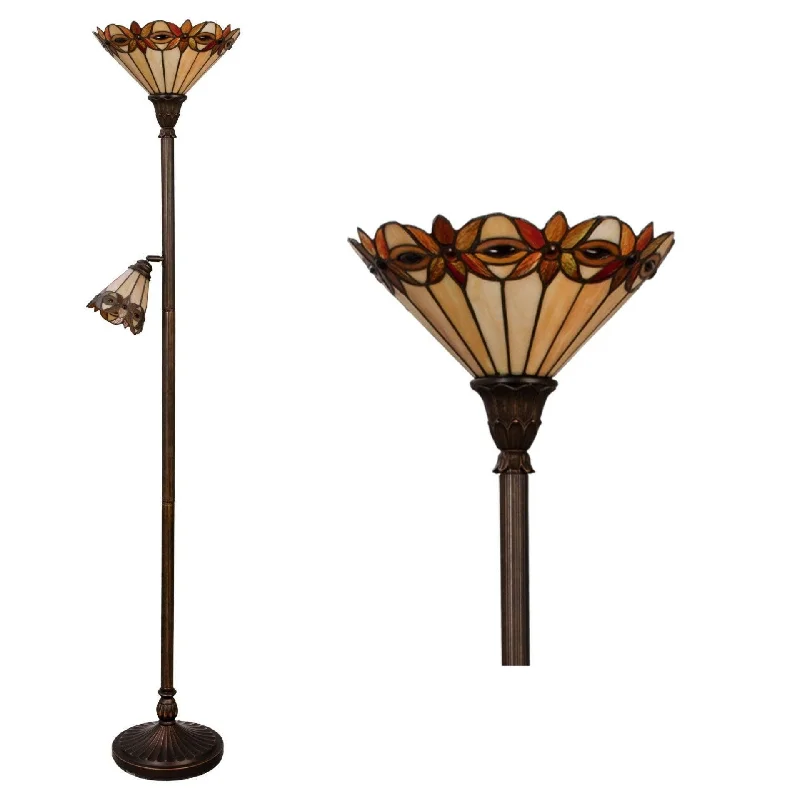 Victorian Style Floor Lamp for Traditional and Elegant InteriorsAjaccio Torchiere Uplighter Tiffany Floor Lamp