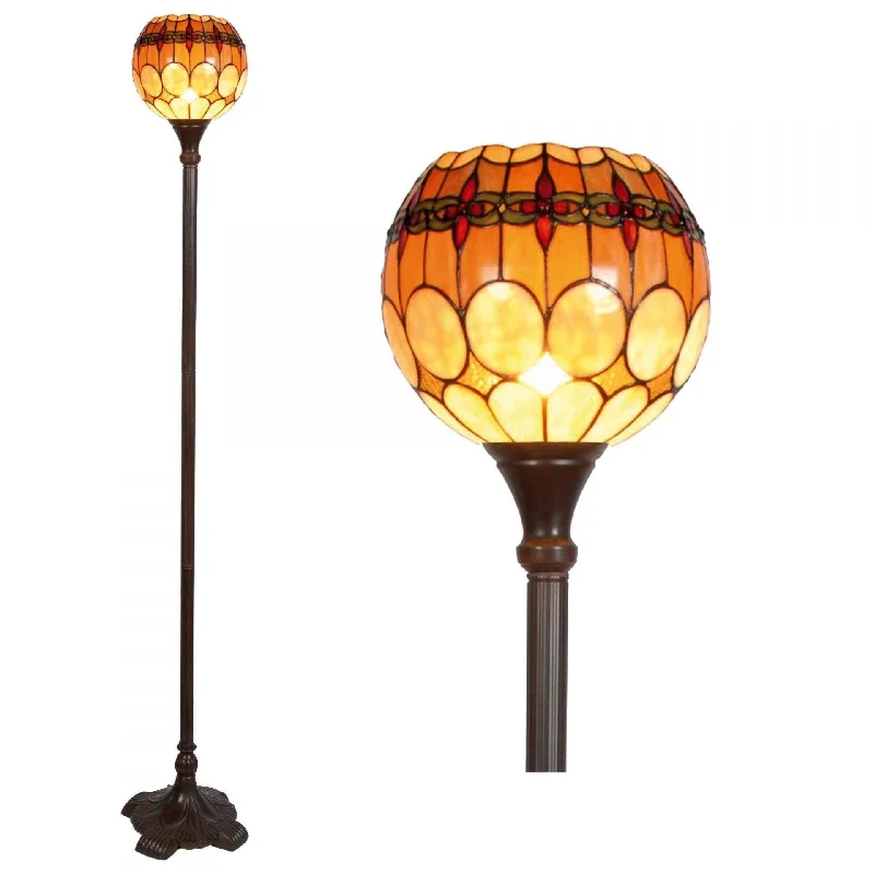 Industrial Style Floor Lamp with Exposed Bulbs for Loft ApartmentsAtlantic Uplighter Tiffany Floor Lamp