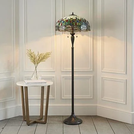  Way Switch Floor Lamp for Multiple Light Intensity LevelsInteriors 1900 Blue Dragonfly Tiffany Floor Lamp