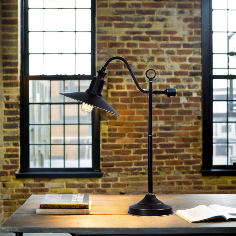 Industrial Lighting for Electronics ManufacturingBoston Table Lamp in Rubbed-Bronze