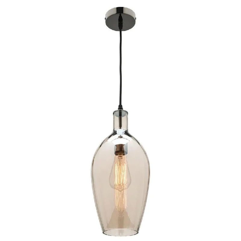 Industrial Flood Lighting for Outdoor Loading DocksCLEARANCE Classic Slimline Glass Pendant Light in Cognac