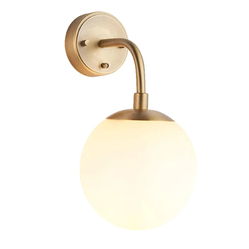 Metal Floor Lamp with a Matte Black Finish for a Sleek LookEldorado Brass Art Deco Wall Light - With Opal Glass Shade